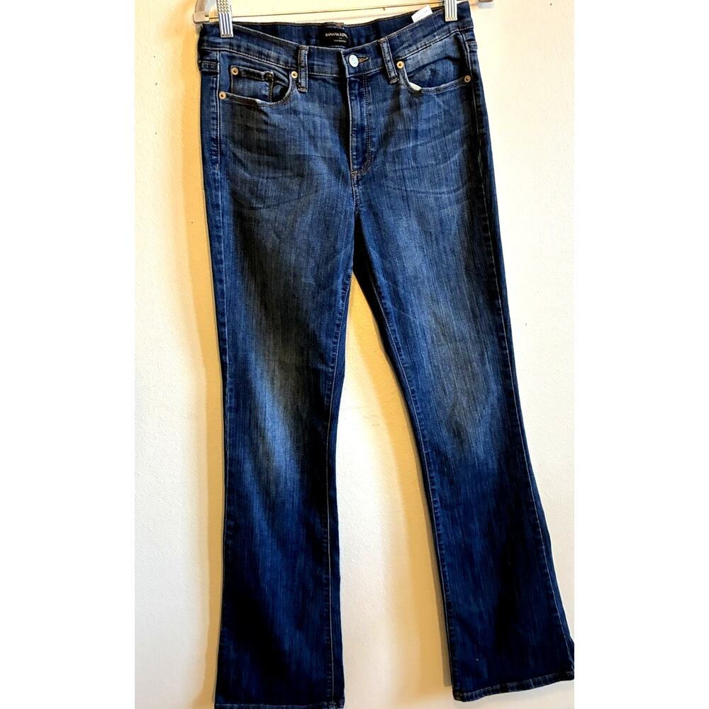 Y2K Banana Republic Bootcut Jeans Slim Stretch Retro Country Western Comfy 29 8